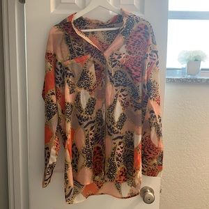 Blouse with printed design